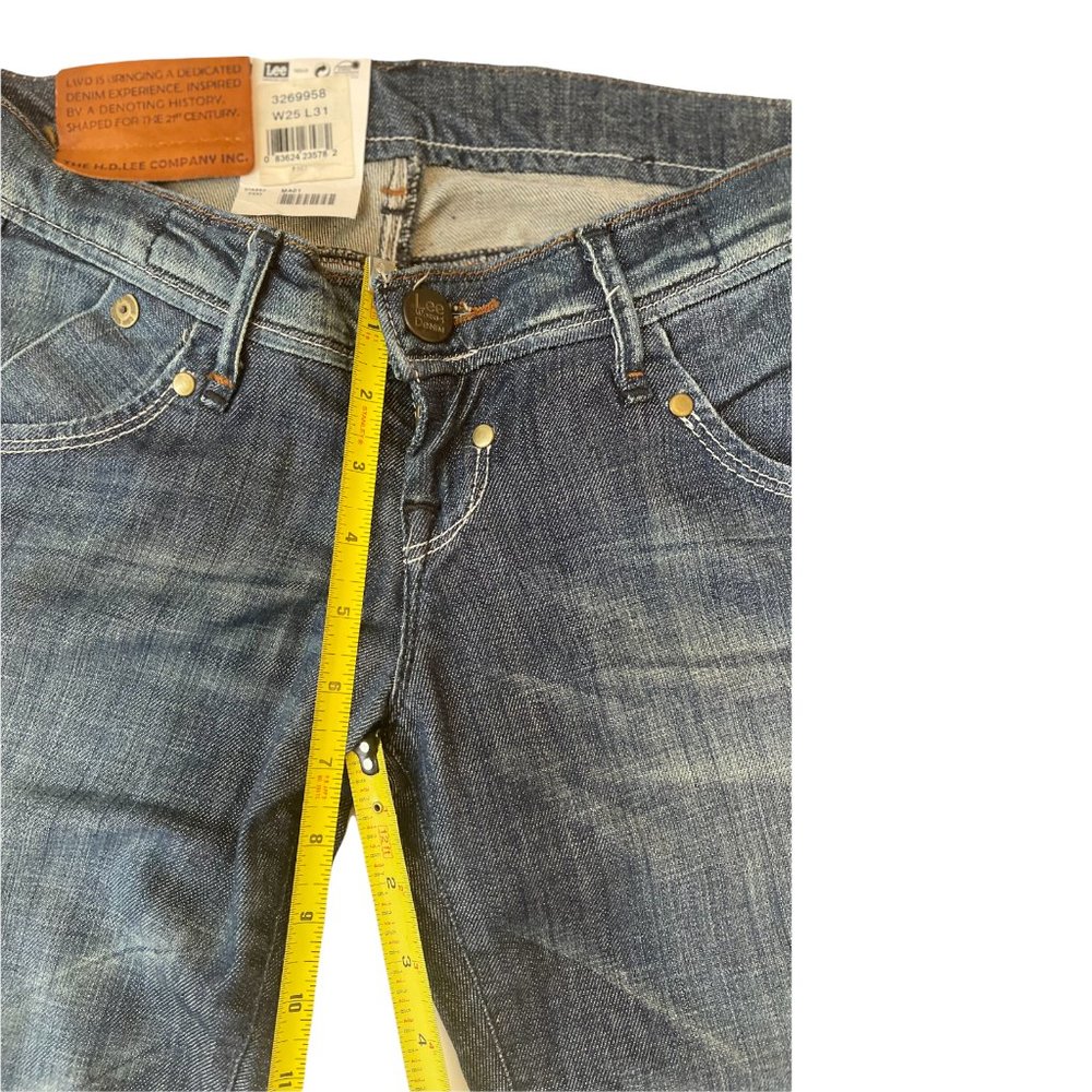 RARE Vintage Lee Works Denim Blue Jeans Women's Men's Size W25xL31 - Picture 6 of 10